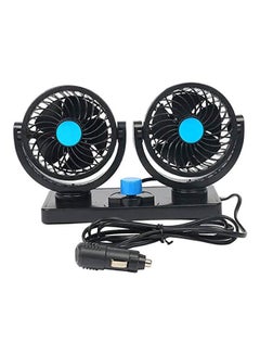 Buy Electric Car Cooling Air Fan Dual Fan For Car Head 2 Speed 12V Car Fans 360 Degree Rotatable Auto Fan For Truck Vehicle Boat Van Suv Rv in Egypt