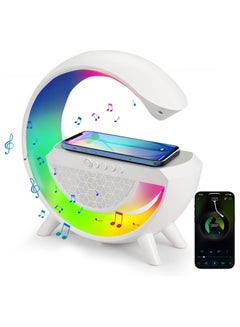 Buy Meditation Speaker For Bedroom With Fast Wireless Charger Colorful RGB LED Lighting, And App Controlled Alarm Clock in Saudi Arabia
