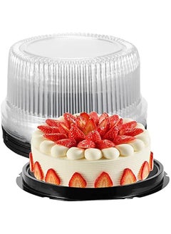 Buy 15-Pack 10-Inch Plastic Disposable Cake Container, Clear Dome Lid for Transport, Storage, Display in Saudi Arabia