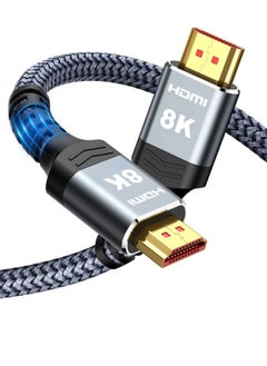 Buy HDMI Cable 8K,(2 Meters 2 Pack) HDMI Ultra HD Lead High Speed 48Gbps Ultra HD 8K@60Hz,4K@120Hz,4320P, 2160P, 1080P in Saudi Arabia