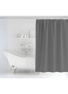 Buy Feelings Bath Shower Curtain Grey 180X180Cm in UAE