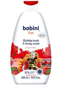 Buy Bobini Fun Bubble Bath&Body Wash Raspberry 500Ml in Egypt