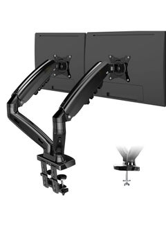 Buy Dual Monitor Desk Mount Stand Full Motion Swivel Computer Monitor Arm for Two Screens 17-27 Inch with 4.4~19.8lbs Load Capacity for Each Display in Saudi Arabia