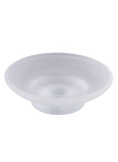 Buy Soap Dish Round, Frosted Glass Replacement Spare Soap Holder for Bathroom Vanities Countertops Kitchen Sink in UAE