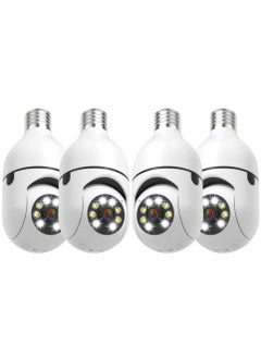 Buy 4Pack HD 1080P Wireless Light-Bulb Security Camera, Work with 2.4ghz&5ghz WiFi, Motion Auto Tracking, 2 Way Audio, Spotlight Night Vision, E27 Screw-in CCTV Camera (4pcs) in UAE