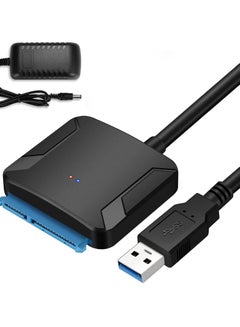 اشتري USB 3.0 to SATA Adapter Cable USB to SATA Adapter with UASP SATA to USB Converter for 2.5 3.5 Hard Drive Disk HDD and Solid-State Drive SSD في الامارات