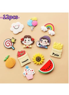 Buy 12-Piece Fridge Magnets Set, 3D Resin Magnet Refrigerator Stickers, Cute Magnets Home Refrigerator Stickers in Saudi Arabia