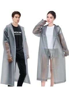 اشتري Rain Poncho for Adults, 2 Pack Reusable Raincoat, Emergency Ponchos for Women or Men, Portable Waterproof Rain Cape Rain Jacket Raincoats for Outdoor Activities في الامارات