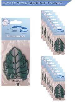 Buy Car Hanging Paper Card Air Freshener - Scent : Mango (Pack Of 15 Pcs) For Car . in UAE