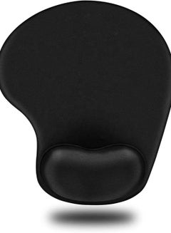 Buy ELONSEY Small Mouse with Wrist Rest Pad Non-Slip Rubber Base Gaming mousepad for PC Laptop and Computer - Black in Saudi Arabia