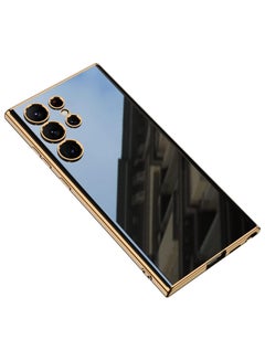 Buy UNBLACK For Samsung S23 Ultra Case Tpu with Gold Lens (Black) in UAE