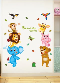 Buy Cartoon Removable Wall Sticker Multicolour 60x40centimeter in UAE