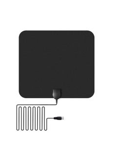 Buy 8K 4K Digital TV Antenna 500 Miles Booster DVB-T Aerial HD Flat Indoor Active 25DBi High Gain VHF UH F TV Box in Saudi Arabia