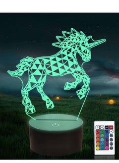 Buy Unicorn Lamp for Kids  3D Multicolor Night Light for Kids with 16 Colors Changing with Remote Control and Timer  Unicorn Gift for Girls in UAE