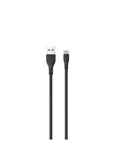 Buy Pawa PVC USB-A to Micro USB Cable 2.4A 2M - Black in UAE