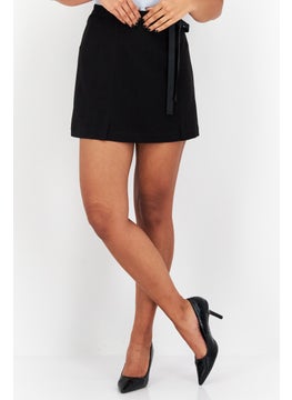 Buy Women Palin Casual Mini Skirt, Black in UAE