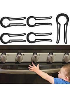 Buy 5-Piece Stove Knob Lock for Child Safety and Proofing Oven Knob Safety Covers for Kids and Pets in Saudi Arabia