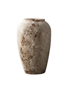 Buy Bamboo Decor |  Ceramic Vase _ Minimalist Design _Japanese  Style ceramic embossed Rustic pattern  suitable for Dried Plants _ Boho Décor For Dining-Console-Accent Table color(Classic B Retro 29 CM) in UAE