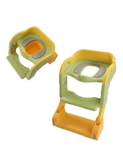 Buy Potty Training Toilet Seat, 2 In 1 Kids Potty Training Toilet with Step Stool Ladder, Foldable Children Toilet Training Seat Chair for Boys and Girls（Light Green） in Saudi Arabia