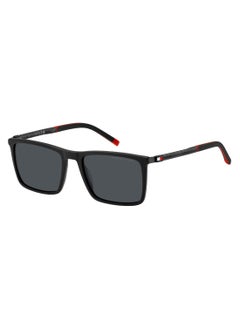 Buy Men's UV Protection Rectangular Shape Carbon Fiber Sunglasses TH 2077/S GREY 41 - Lens Size: 41 Mm - Mtt Black in Saudi Arabia