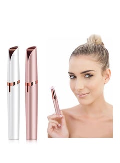 Buy Electric Eyebrow epilator For Women and men, 6 Functions With Eyebrow, Arm, Finger, Bikini, Armpit And Legs Hair Remover With USB Charging Cable, One Button Start, Eyebrow trimmer, - Rose gold in UAE