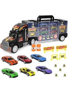Buy Boy's Game Toy Truck Transport Car Transport Car, Toy Truck Includes 6 Toy Cars and Accessories with Car Transport Slots, A Great Toy Gift for Boys and Girls in Saudi Arabia