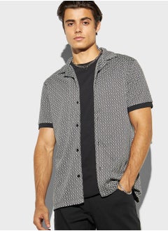 Buy Textured Regular Fit Shirt in UAE