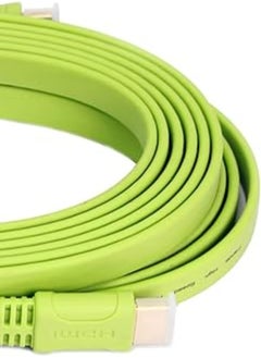 اشتري Trands TR-CA015 Plastic 4K Full HD HDMI Flat Cable Support 3D Visual Effect 5 Meter - Light Green في مصر