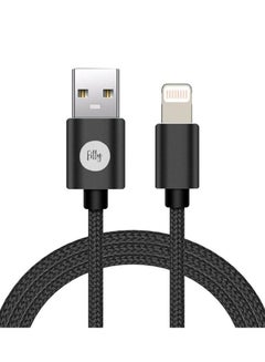 Buy iPhone Cable 1M Nylon Braided Lightning Cable iPhone Charger Cable USB A to Lightning Cable for iPhone 14/14 Pro/14 Plus/14 Pro Max, iPhone 13-8 All Series-Black in UAE