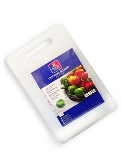 اشتري Cutting Board, Dishwasher Safe NON Toxic odor resistant Plastic Board for Kitchen with Easy Grip Handle - 43x27x01cm, White في السعودية