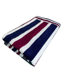 اشتري Multi Color Stripes Towel 70x140 cm 100% Cotton Yarn Dyed Bath Towel - Super Absorbent, Antibacterial, 500 GSM Terry في الامارات