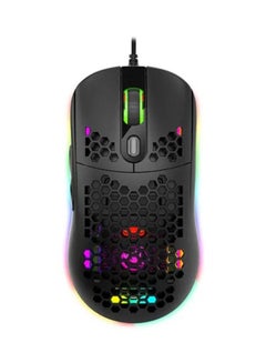 Buy USB Wired Gaming Mouse Supports Macro Programming Honeycomb Light Macro Mouse with 7 Buttons RGB Backlight up to 8000 DPI Black in Saudi Arabia
