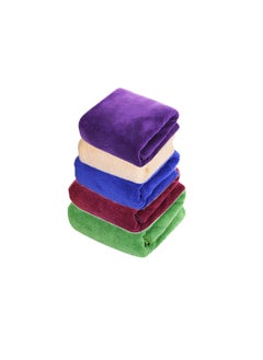 Buy 5-Piece Kitchen Multi-functional Microfiber Crochet Rag in Saudi Arabia