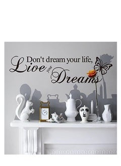 Buy Live Your Dream Carved Wall Sticker English Wall Quotes Butterfly Home Decor Decal Letter Decorative in UAE