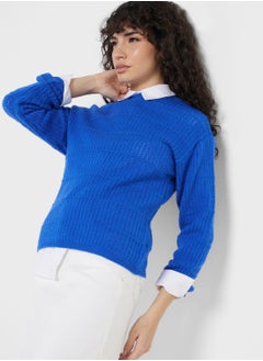 Buy Mesh Knit Sweater in UAE