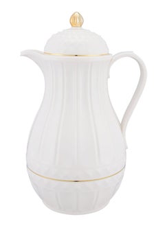 Buy Plastic Coffee/Tea Flask 1 Liter Ivory/Gold in Saudi Arabia