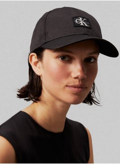 Buy Women's Monogram Logo Patch Cap - Polyester, Black in UAE