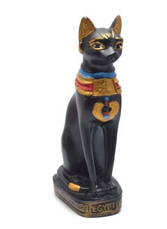 Buy pharaonic Decorative Egyptian Cat Bastet Statue ancient Egyptian souvenirs gifts handmade Home decor collectibles Sculptures  (Wide - Black Multicolor - 13 CM Long) in Egypt