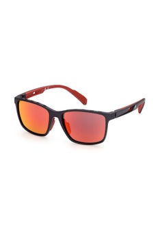 Buy Men's Mirrored Navigator Shape Plastic Sunglasses SP003502L56 - Lens Size: 56 Mm - Matte Black in UAE