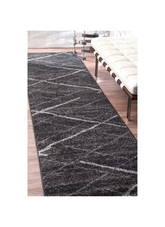 اشتري Thigpen Contemporary Runner Rug 2' X 6' Dark Grey في الامارات