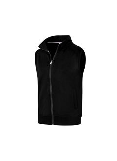 اشتري Thick Fleece Winter Vest Custom Logo Embroidery Black في الامارات