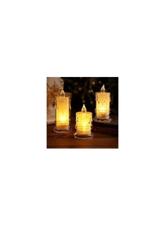 Buy Generic Creative Flameless Led Candle Wish Led Tea Light, Warm White Candle Flameless Halloween Decor Christmas Candle Light (3 Pcs) in Egypt