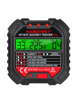 Buy HABOTEST GFCI Outlet Tester with Voltage Display 90-250V Socket Tester Automatic Electric Circuit Polarity Voltage Detector Breaker Finder in Saudi Arabia