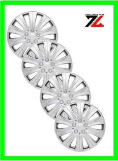 Buy Taiwan Wheel Cover Pack of 4 | 16" Inch | EM-3140 Silver Universal Nested Style in UAE