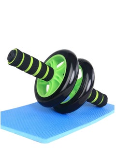 Buy AB Wheel Roller for Total Body Exerciser With Knee Mat - Green in Egypt