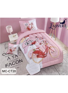 Buy Comforter set for children's summer bed, heavy filling, excellent soft texture, 4 pieces in Saudi Arabia