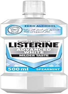 اشتري Listerine, Advanced White Mouthwash Milder Taste, 500ml في مصر