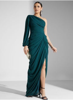 اشتري One Shoulder Side Slit Dress في الامارات