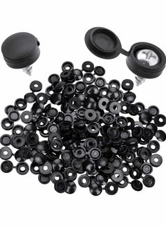 Buy Fold Over Screw Snap Covers, Hinged Cover Caps, Plastic Caps Covers Washer Flip Tops - 100 Pcs in Saudi Arabia