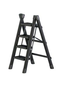 Buy Multipurpose Step Ladder Folding Ladder With Anti-Slip Pedal Folding Step Stool Portable Lightweight Foldable Stepladder For Home Kitchen Library Office 4 Step in Saudi Arabia